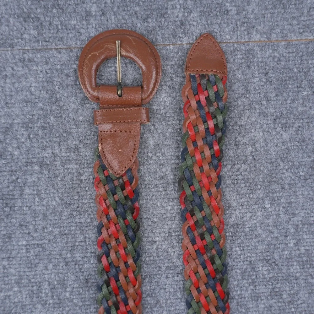 Braided Leather Belt Womens S/M 28